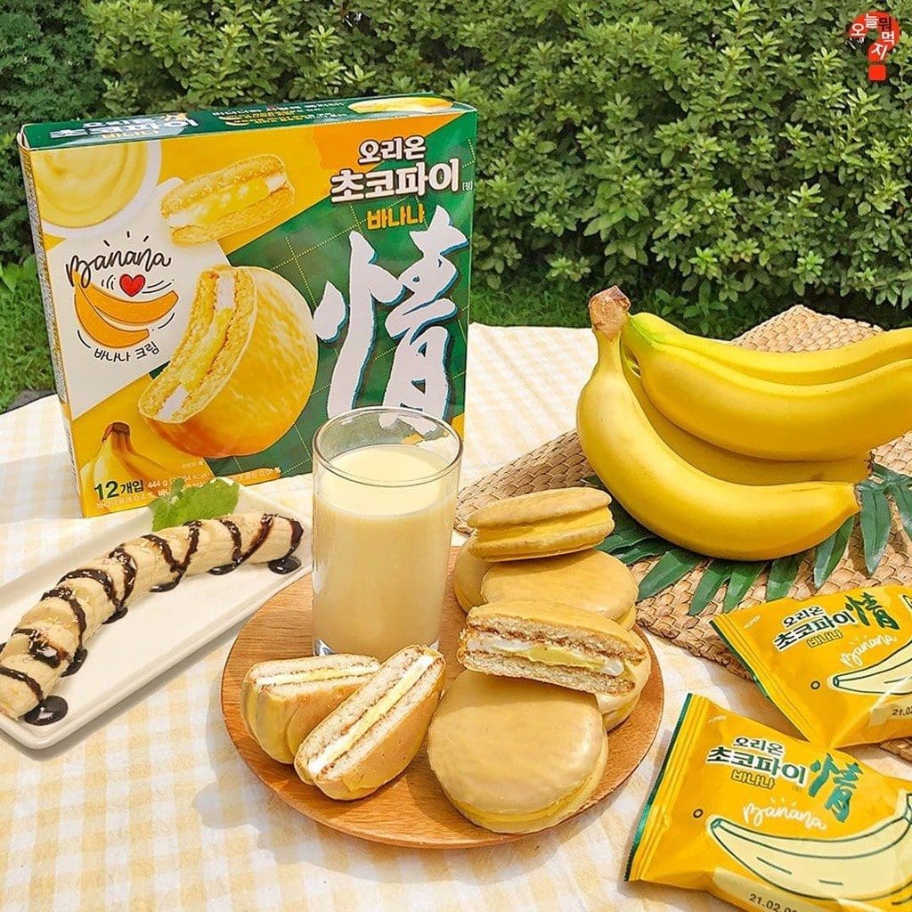 Orion Chocopie Banana ขนมเกาหลีช็อกโกพาย รสกล้วย
