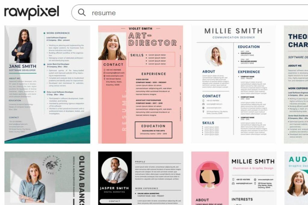 เว็บทำ Resume (rawpixel.com)