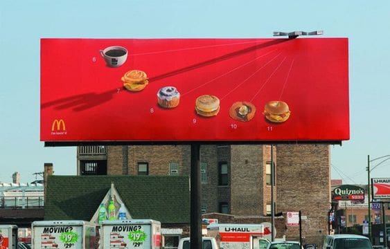 ไอเดียป้ายโฆษณาของ McDonald’s Light
